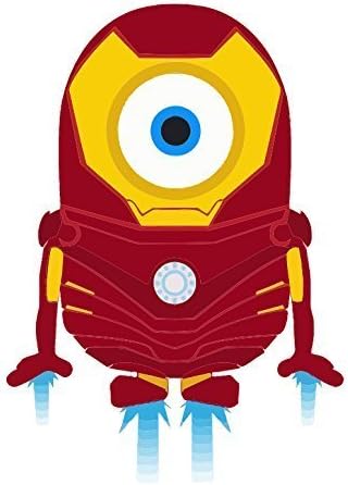 Iron Man Despicable Me Minion 3.5" X 5" - full color (Bumper Sticker for Windows, Cars, Trucks, Laptops)