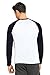 Knocker Men's Cotton Full Raglan Sleeve Baseball Tee Shirt (M, Navy/White)