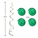 AimtoHome Party Swirl Decorations, Hanging Swirl for Ceiling Decorations, Green, Pack of 30