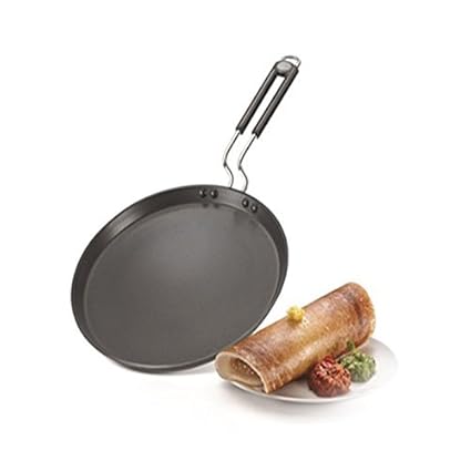 Prestige Signature Omni Induction Base Non-Stick Aluminium Tawa, 290mm, Black