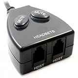 kenable Headset Buddy Training Adapter Twin RJ10 Sockets & Mute Button