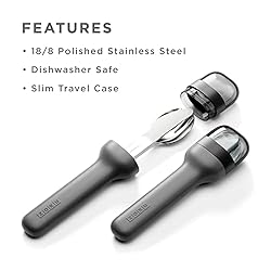 ZOKU Pocket Utensil Set, Charcoal - Stainless Steel