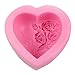 Guluote Rose Decoration Heart Craft Mold Art Silicone DIY Handmade Soap Molds