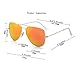 YuFalling Polarized Aviator Sunglasses for Men and Women (gold frame/orange-red lens, 58)