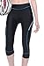 4ucycling Women's ¾ Cycling Tight Pants, Black & Pink Line, XL