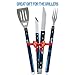 Corona BBQ Grill Tools Set as Heavy Duty Grilling Accessories Barbecue Sets Includes Stainless Steel Grill Tongs, Spatula and Grill Fork with 20 Inch Wood Long Handle Utensils