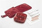 Finex Travel Pill Container Box Plastic Organizer with Portable Nylon Medication Case Bag Cover *Random Color* ONE