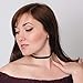 Jane Stone Choker Black Stretch Gothic Tattoo Henna Necklace Classic Adjustable Velvet 90s Jewelry for Women(Black Velvet 1)