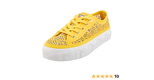 tommy hilfiger monogram flatform sneaker