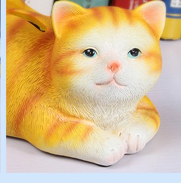 CHOOLD Ceramic Cat Piggy Bank Coin Bank Money Bank Saving Pot Education Toy Birthday Gift Nursery Decor for Kids