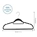 MOGI'S Premium Velvet Hangers - Pack of 50 - Black - Copper/Rose Gold Hooks - Non-Slip, with Bonus Accessory Bar- Great for Suits, Pants, Dresses (Black)