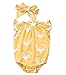Emmahe Newborn Baby Navy Blue Bodysuit Romper Jumpsuit Outfit Summer Sunsuit With Headband (0-6Months, Lemon)