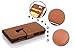 Cadorabo Case works with Nokia Lumia 920 in SADDLE BROWN (Design BOOK STRUCTURE) – with 2 Card Slots – Wallet Case Etui Cover Pouch PU Leather Flip