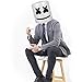 molezu Top 10 DJs Marshmello Helmet Music Festival Marshmallow Head Mask Halloween Costume Party Latex Mask White