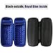 co2CREA Hard Travel Case Replacement for JBL Charge 4 / Replacement for JBL Charge 5 Waterproof Bluetooth Speaker (Outside Black and Inside Royal Blue)