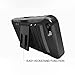 MINITURTLE Compatible with Apple iPhone SE, iPhone 5s, iPhone 5 Dual Layer Kickstand and Holster Black Case - American Flag Skull