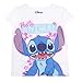 Disney Lilo and Stitch Girls 3 Pack Short Sleeve T-Shirt for Little to Big Kids White
