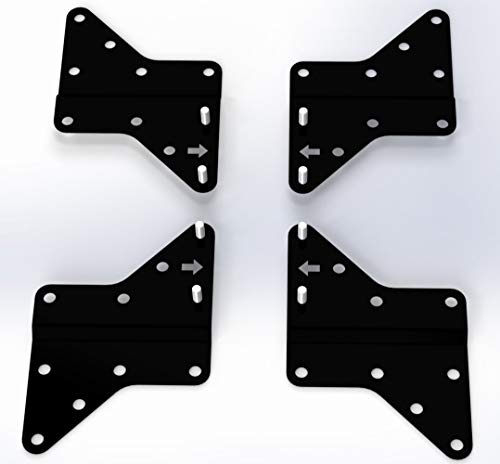 Husky Mounts 4 Universal VESA Adapters Extenders Converts 200x200 Mount to fit 400X400, 400x200, 400x300 and 300x300 Patterns, Flat Screen TV Wall Mount Bracket Extensions