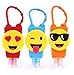 Bac-Pac Buddies - Reusable Hand Sanitizer - Bundle Pack - Travel Size Scented Gel On-the-Go Bottles (1oz, 3 Pack, Emoticons)