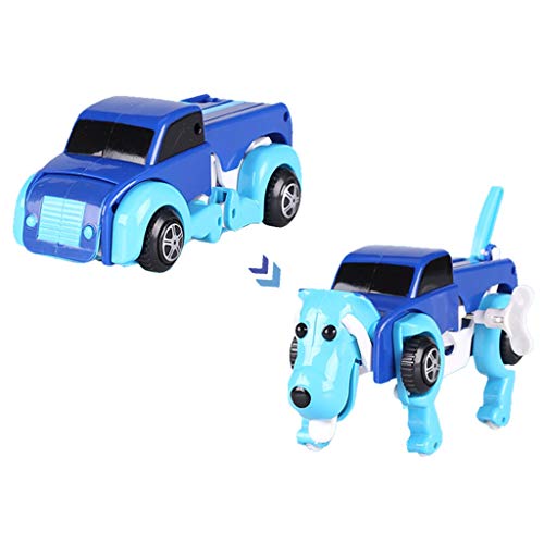 image for Sikye Plastic Clockwork Toy,Automatic Transform Dog Car Vehicle Wind U
