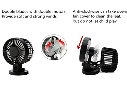 USB Personal Table Desk Fan,Portable Mini Quiet Cooling Fans with 2 Speeds for Desktop Summer Office Travel (Black)