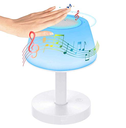 Lampada da Comodino, HebyTinco Touch Sensor Lampada da comodino Altoparlante Bluetooth, USB Ricaricabile Portable…