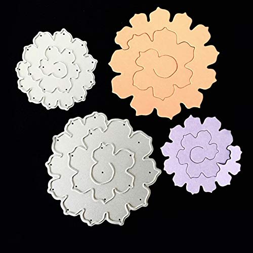 2Pcs Flowers Cute Daily Cutting Dies Metal Stencil Template for DIY Album Scrapbook Halloween Christmas Thanksgiving Decoration Gift - Thumbnail 3