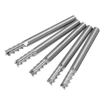 Generic 5Pcs 4Mm Shank 3 Flute End Mill Cutter