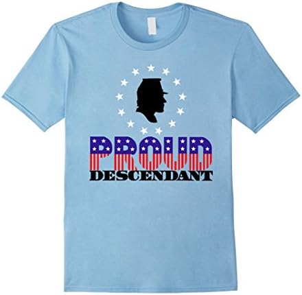 Mens Proud Civil War Descendant T-Shirt XL Baby Blue