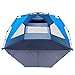 ENKEEO Pop Up Beach Tent, Automatic Easy Set Up Family Tent Instant Sun Shelter, with UPF 50 Plus Sun Protection, Full Privacy Door & Sitting Mat and Carry Bag for Outdoor Camping, Fishing, Hiking
