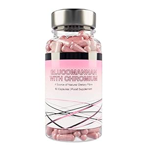 Glucomannan & Chromium Picolinate Capsules – Konjac Root Fibre – A Natural Weight Loss Supplement and Appetite Suppressant – Safe, Effective and Easy to Swallow Capsules – 60 Capsules