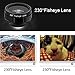Phone Camera Lens Kit - BlitzWolf 3 in 1 Fisheye Lens iPhone 230 Degree + Wide Angle Lens 0.63X +Macro Len 15X with Clip for Android Samsung Smartphones and more