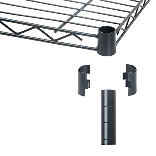 5 Tier Wire Shelf Shelving Unit with Adjustable Shelves and Leveling