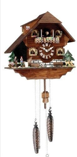 Heidelberg Swiss Chalet Home Black Forest Cuckoo Clock by Hermle Clocks