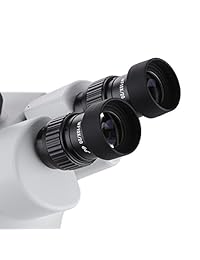 AmScope sm 1tsz 144s 5 m Digital Profesional trinocular zoom microscopio, WH10 X Oculares estéreo, 3,5 x  90 X Zoom de Ampliación, 0.7 x  4.5 X lente, 144 Bulb Anillo de luz LED, Pilar Soporte, 110 V 240 V, incluye 0,5 x y lente barlow de 2.0 X y cámara d