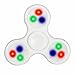 LED Glow Premium Focus Spinner Toy for Stress Relief, ADHD, Anxiety & Rave/EDM (2 Pack Combo (Black/White))