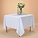 Remedios Square Tablecloth Solid Color Wrinkle-Free Polyester Table Cloth for Indoor and Outdoor Wedding Party Restaurant Banquet Home Dinner (White, 70x70 inch)