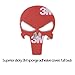Creatrill Gunmetal Plating 3D Metal Decal/Sticker - Tactical Skull for Gun Magazine, Magwell, Mag, Car, Truck, Motorcycle, etc (4 Pack)