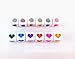 yueton 500pcs 6mm Mixed Color Acrylic Heart Cube Spacer Beads (White)