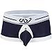 YiZYiF Men's Boxer Brief Buckled Pouch Shorts Underwear Navy Blue X-Large