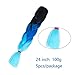 24Inch 5packs Braiding Hair Crochet Braids Synthetic Hair Extensions (Black-Purple-Blue Violet)