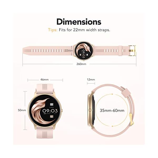 AGPTEK-Smart-Watch-for-Women-13-Full-Touch-Fitness-Watch-with-Female-Health-Tracking-Heart-Rate-Monitor-Message-Notification-IP68-Waterproof-Outdoor-Sports-Smartwatch-for-Android-iOS-Phones AGPTEK Smart Watch for Women, 1.3'' Full Touch Fitness LW11 Watch with Female Health Tracking, Heart Rate Monitor, IP68…