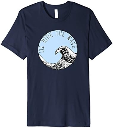 Mens I'll Ride the Wave Shirt Large Navy