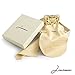 Jinvun Amazing Antique-Like Compact Mirror: Durable Travel Purse Makeup Mirror With Luxury Vintage Design, Shield Shape, Magnification & Clear Reflection-Unique Jewellery Gift (Gold)