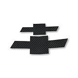 Bwen 2 PCS Black Carbon Fiber Emblem Sticker For Chevrolet Cruze 2009-2014