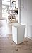 Yamazaki Home Como Modern Slim Square Trash Can Garbage Waste Basket for Bathroom Kitchen ABS Plastic One Size White