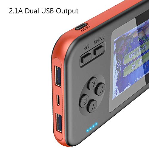 MOGOI Game Handheld Console Retro Mini Video FC PVP Game Player Gameboy 416 Games Travel Portable Gaming System Built-in 8000mah Power Bank Charger USB C Fast Charging Type C, 2.8 Inch