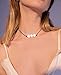 FINREZIO 10PCS Natural Puka Shell Choker Necklace Set for Women Hawaiian Seashell Beach Necklace Pearls Choker Cord Necklace Jewelry