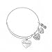 Infinity Collection Godmother Charm Bangle Bracelet, Religious Jewelry Baptism Thank You Gift for Beloved Godmother from Godson Goddaughter