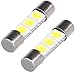 cciyu 28mm-31mm 5050 3SMD LED Fuse Vanity Mirror Light Bulb Festoon 6614 Fuse LED Light 6641 TS-14V1C Replacement fit for Car Interior Sun Visor Vanity Mirror Light